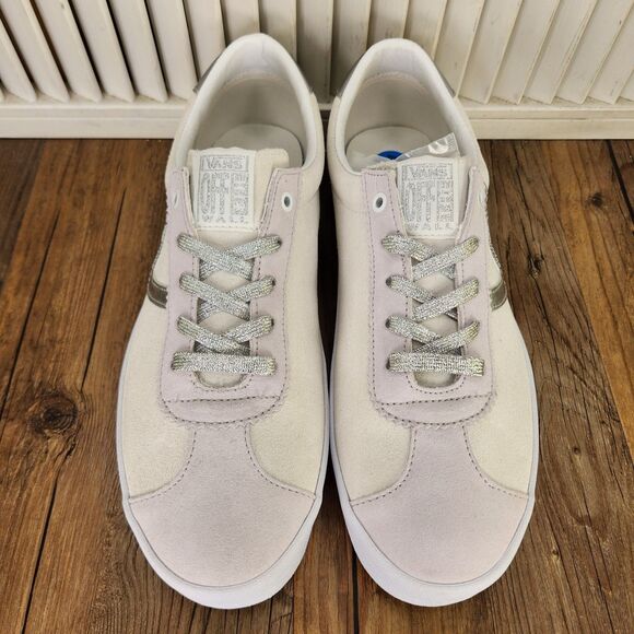 Vans Sport Low Mens Sz 11.5 High Shine Blanc De Blanc Suede Skater Sneaker Shoes main image 8